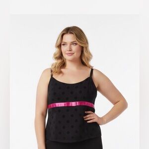 Cacique Womens Plus Size 22/24 Black Coquette Whimsigoth Shapewear Intimates New